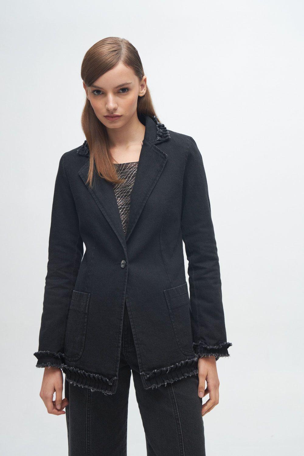 Blazer Astra Denim Negro XS