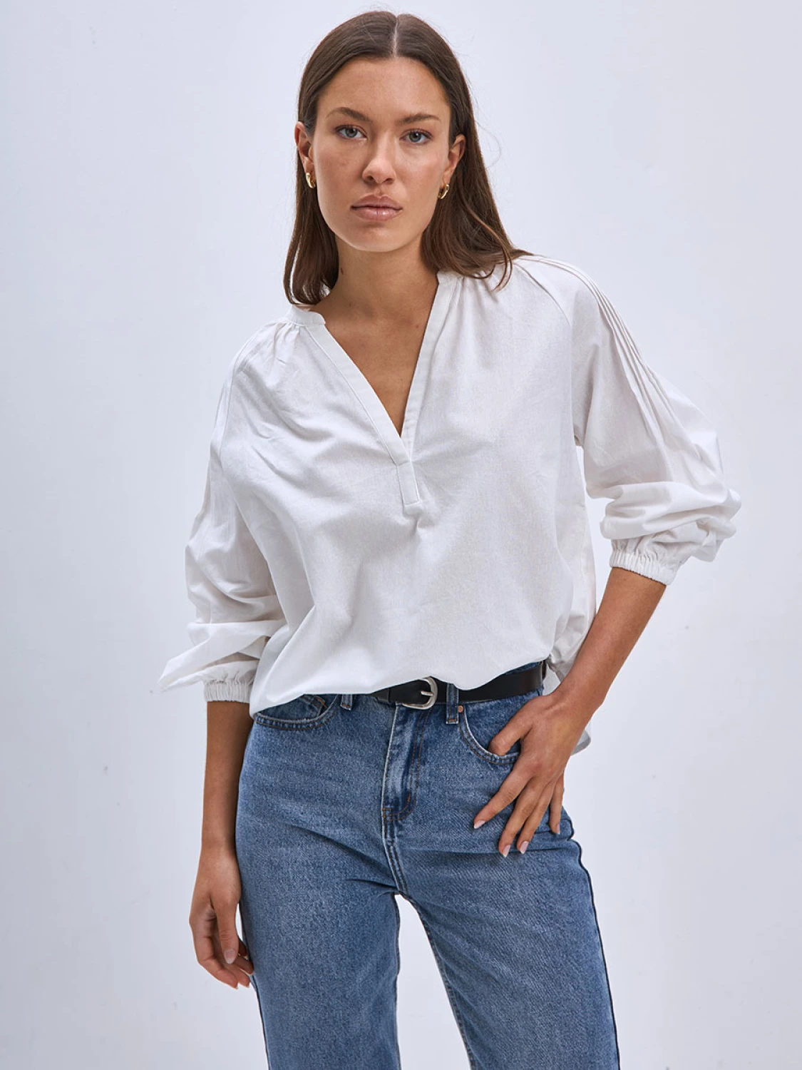 Blusa Flay off white l