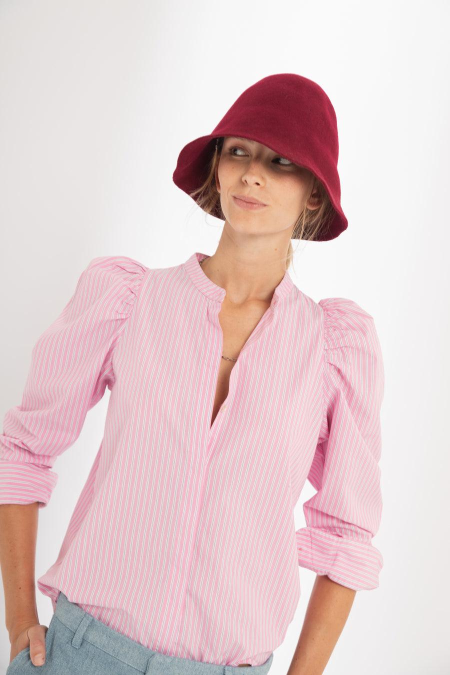 Camisa Lilium en Algodón rayas Rosa rosado xl
