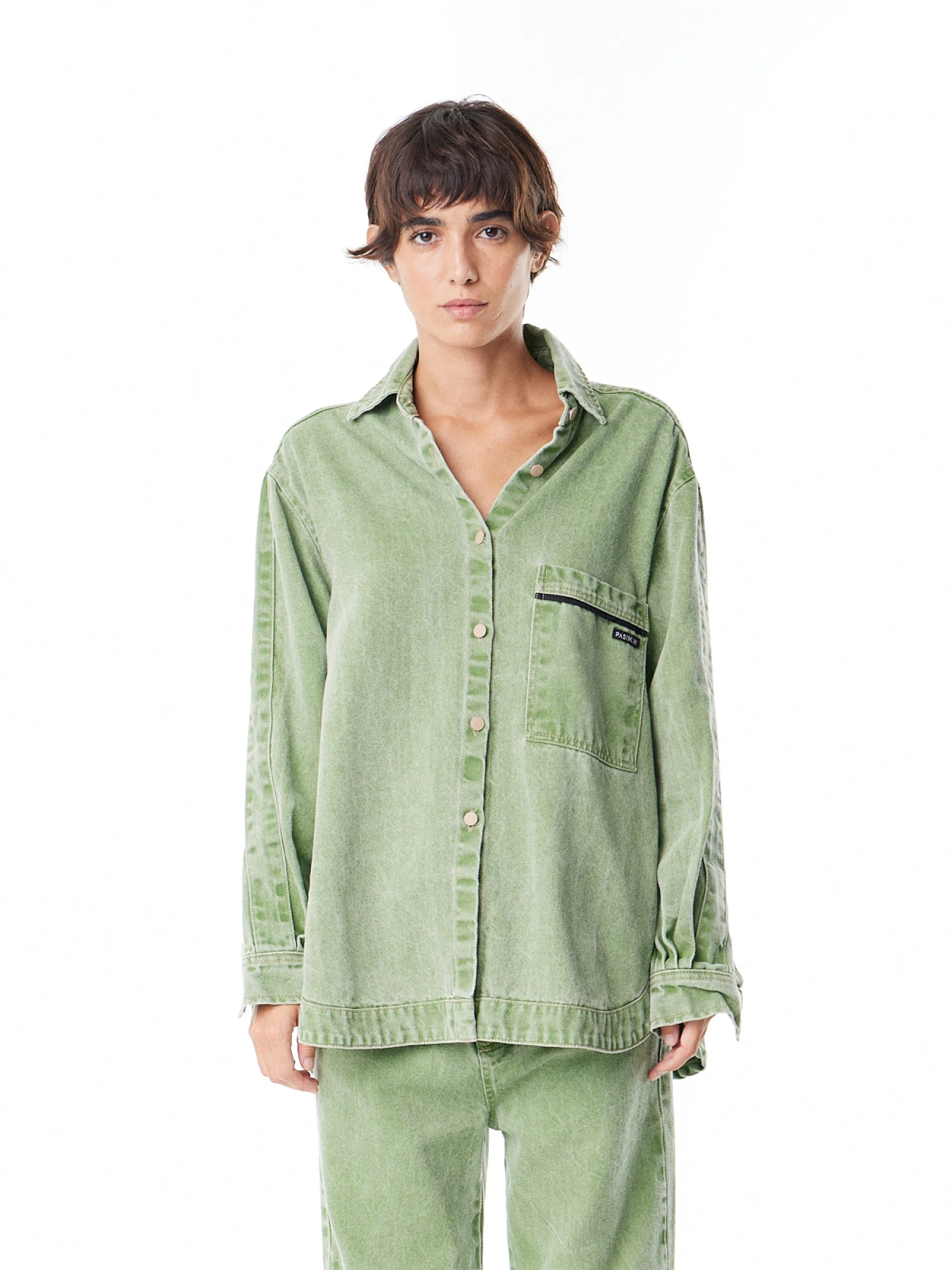 Camisa Noble Denim verde m