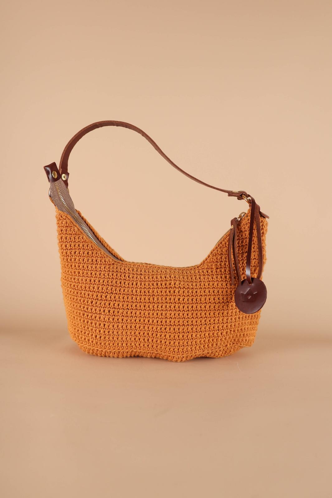 Cartera Shoulder Crochet Bag mostaza n/a