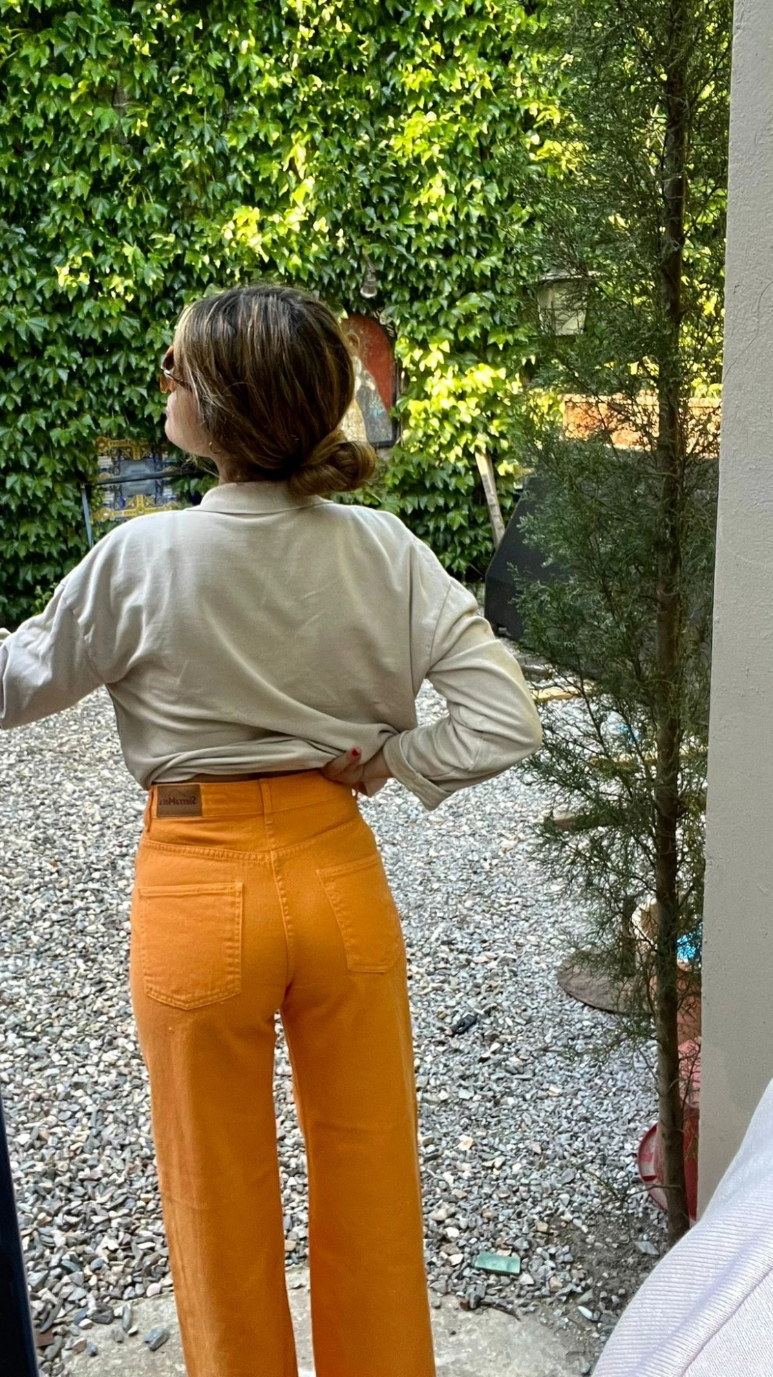 Colorful Jean naranja xs