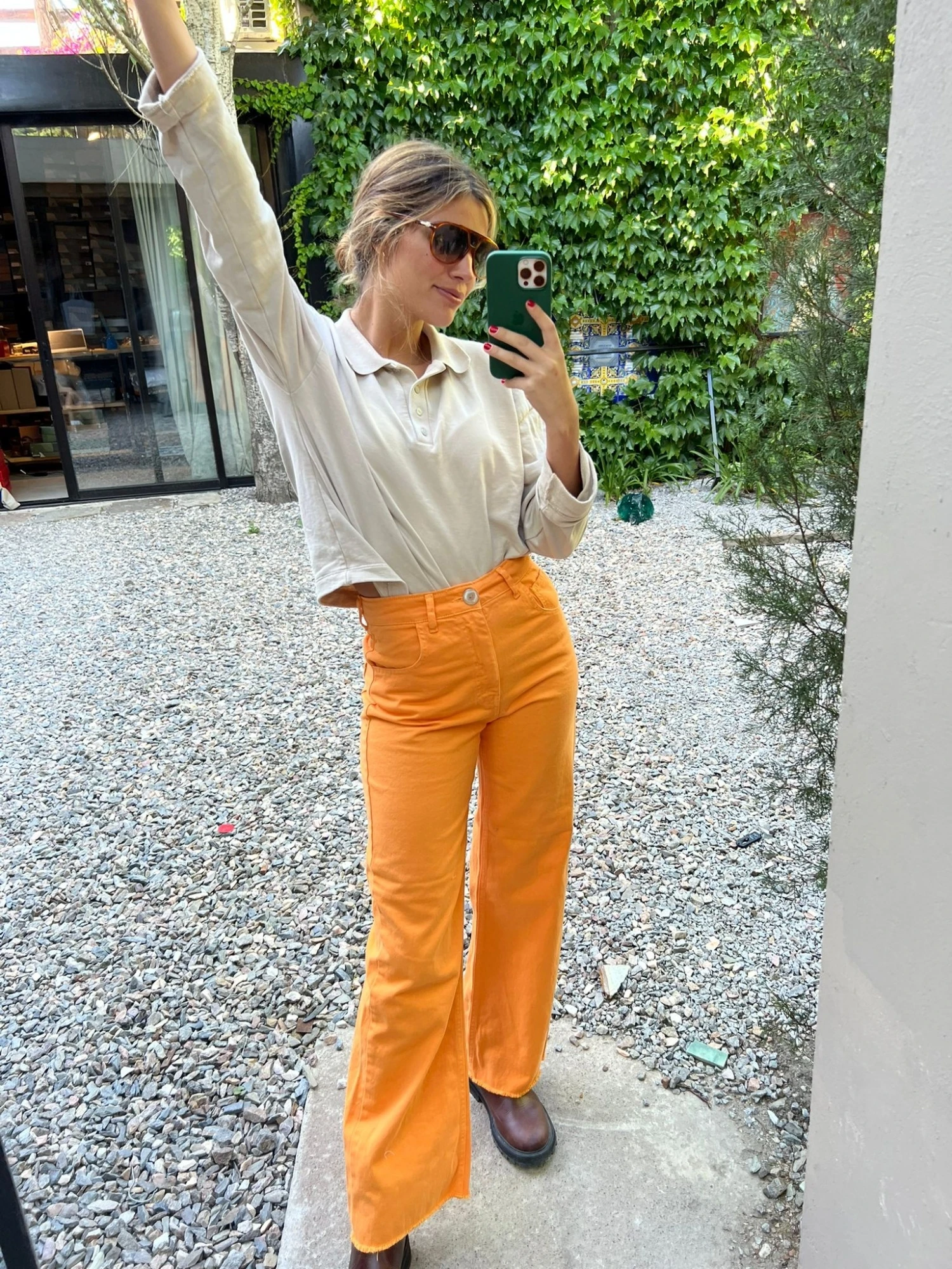 Colorful Jean naranja xl