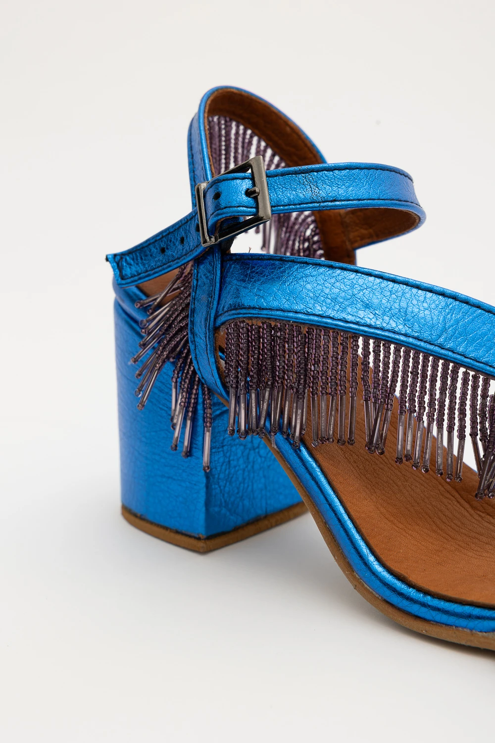 Fringes Sandal azul 36
