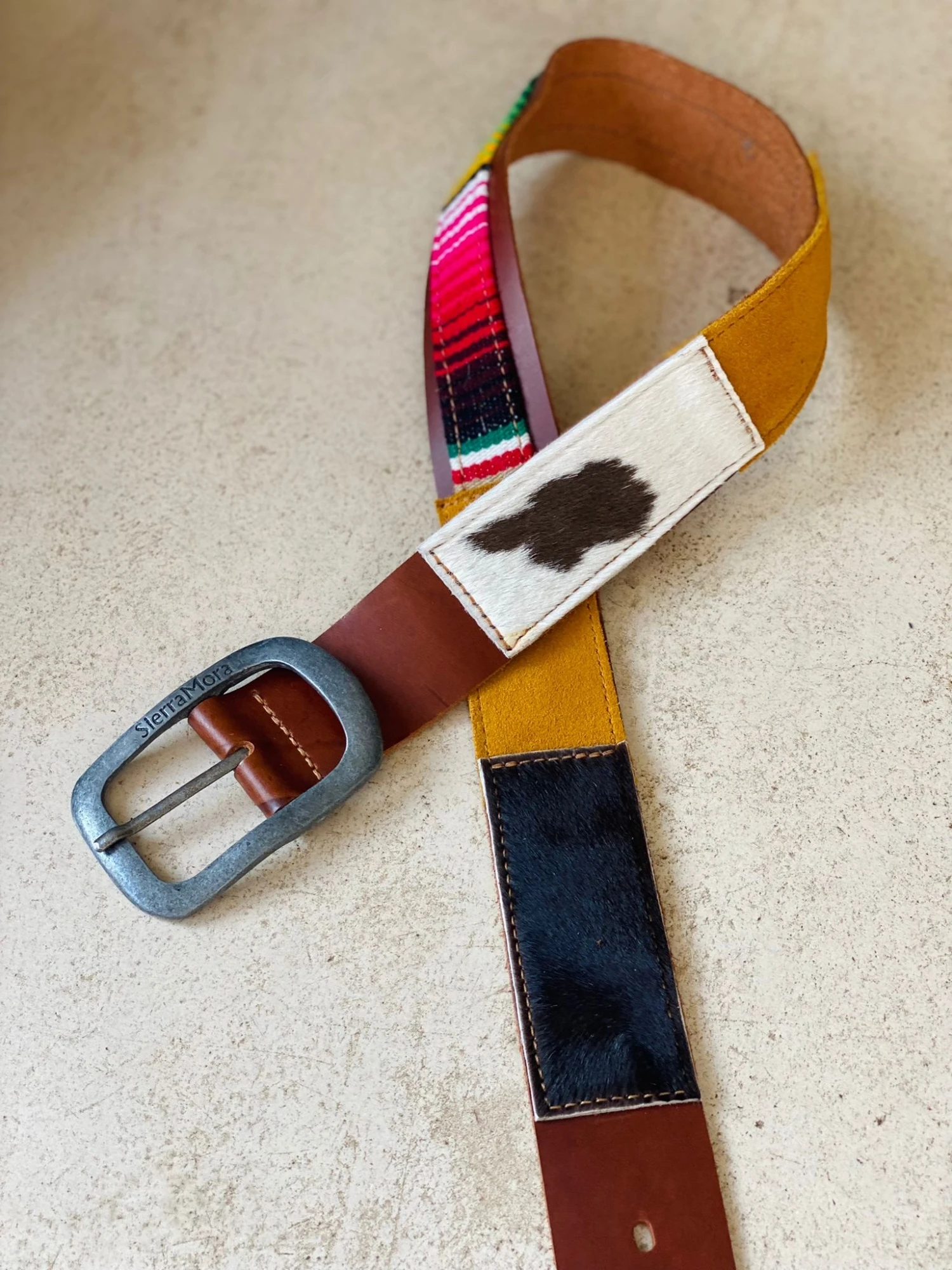Handcrafted Belt mostaza 90