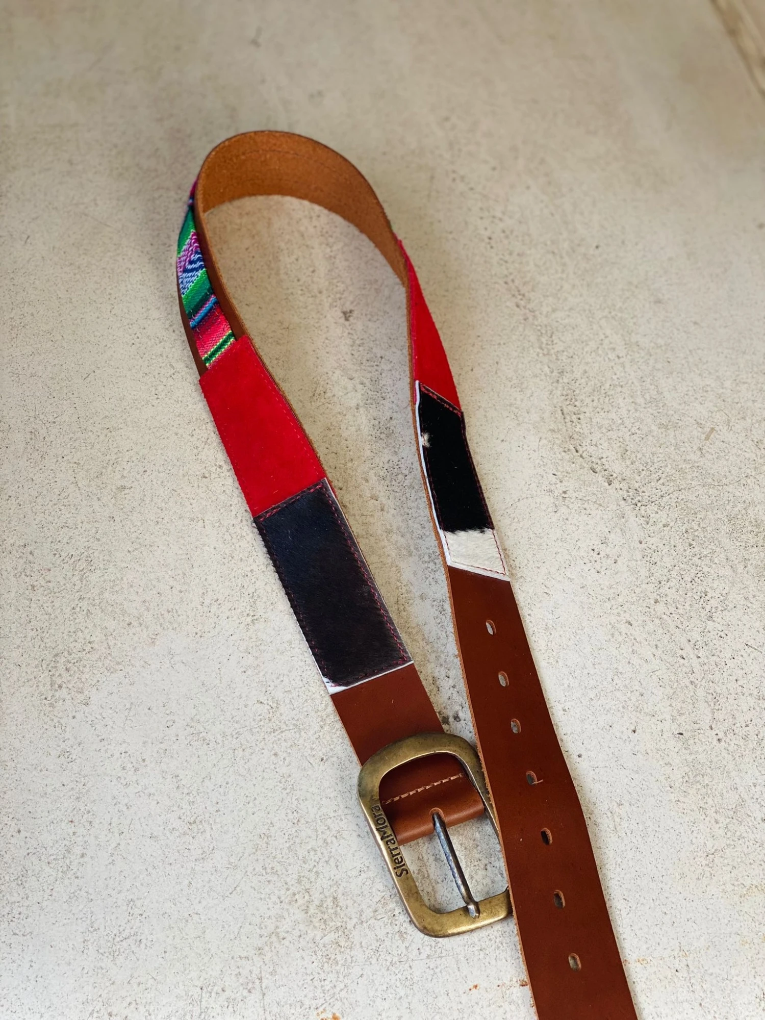 Handcrafted Belt rojo 100