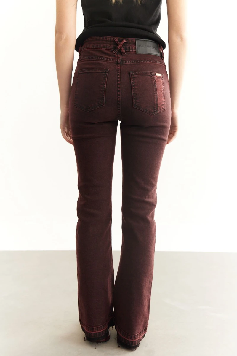 Jean New Flare bordo 34