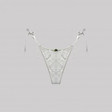 LACE THONG off white talle unico