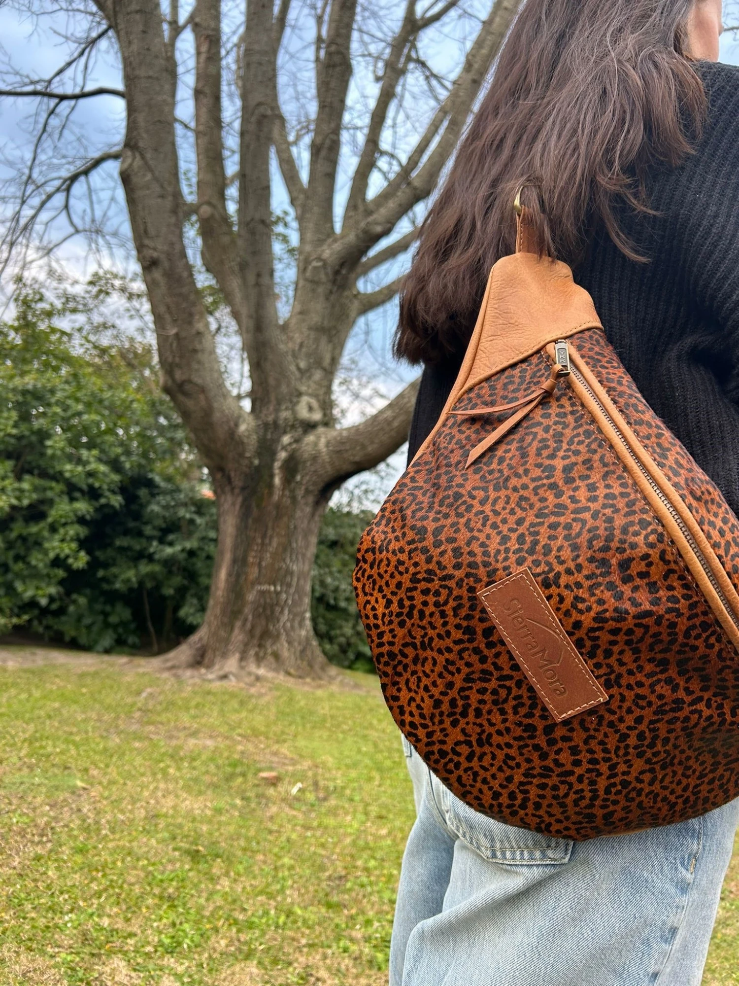 Leather Fanny Pack XL marron n/a