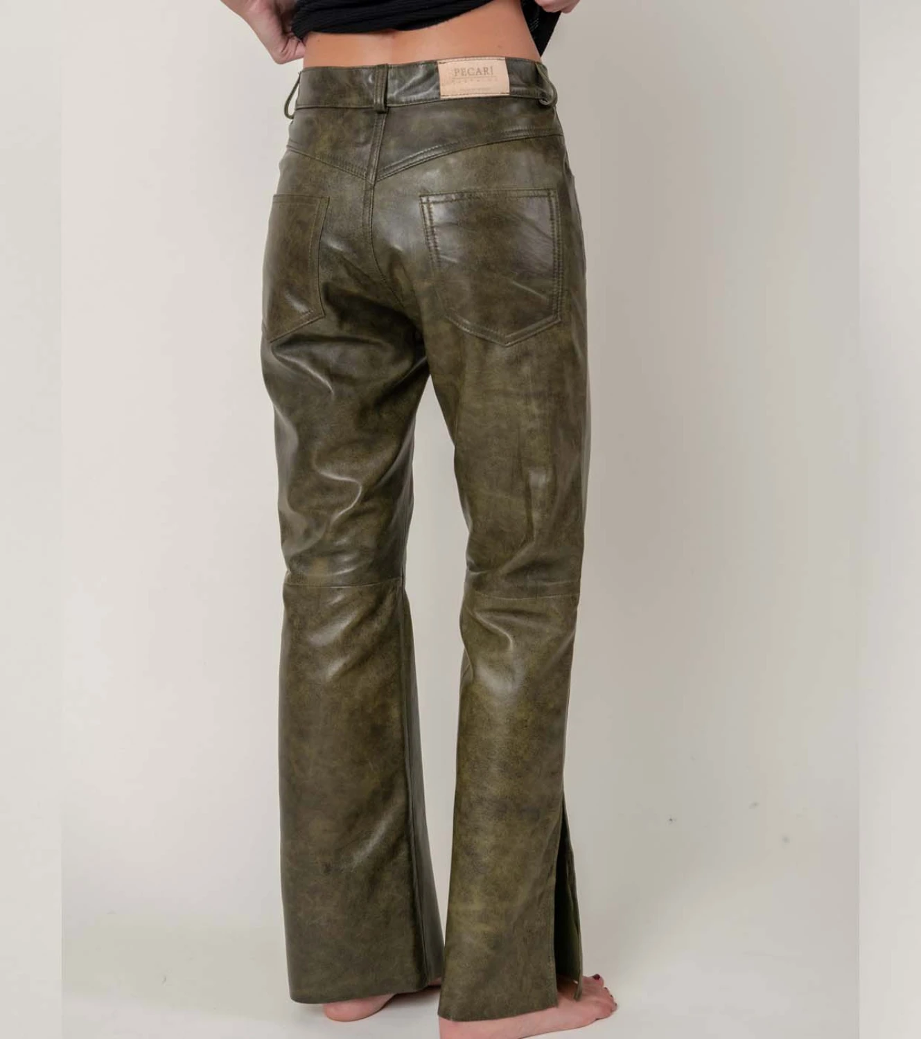 Leather Pant verde s