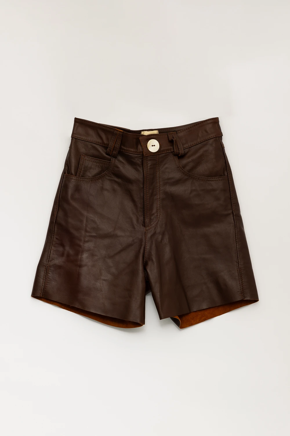 Leather Shorts Crawford chocolate 46