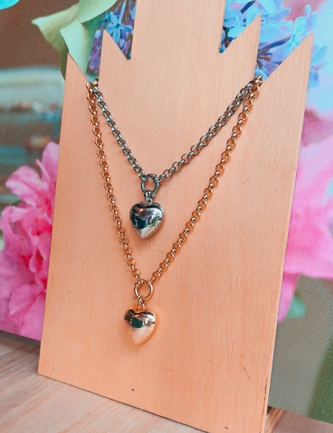 Collar Corazon plateado n/a