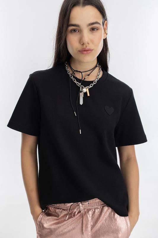 Remera Ever en Algodon - Negra negro m