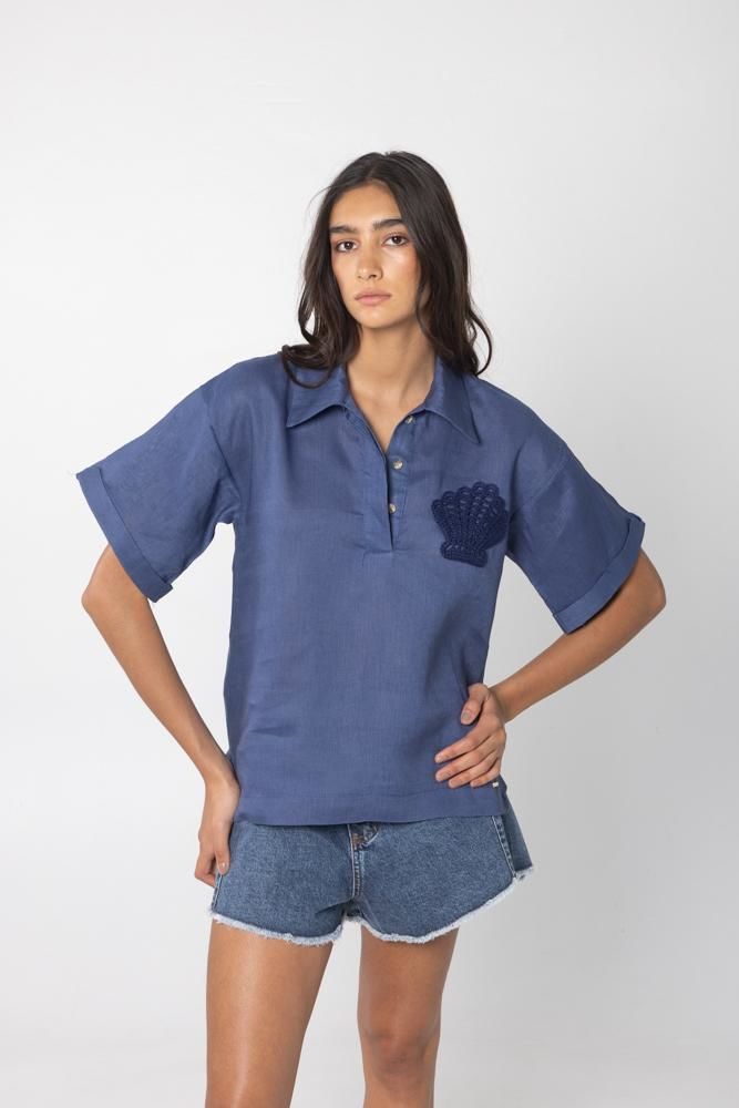 Blusa Mar azul l