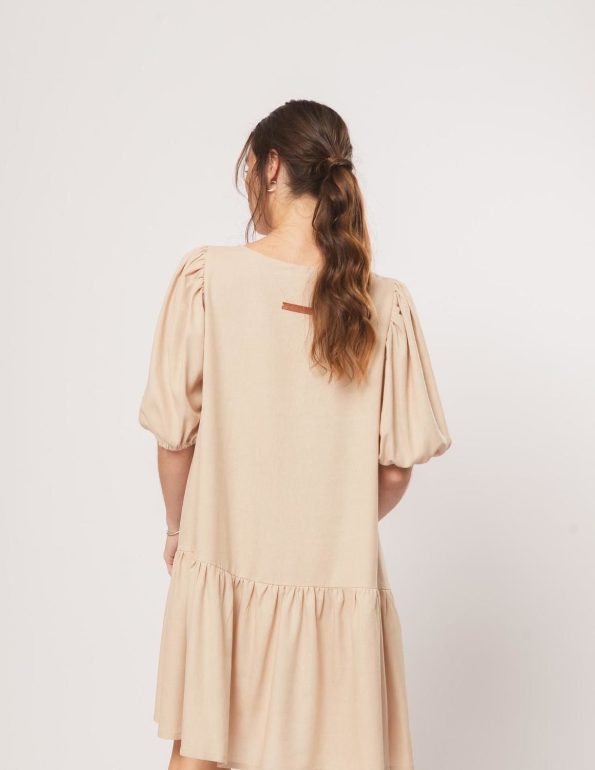 Vestido Rubí beige m/l