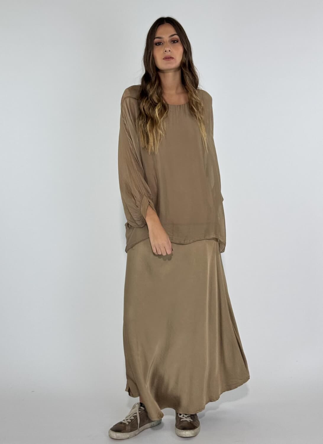 POLLERA IMPALA camel talle unico