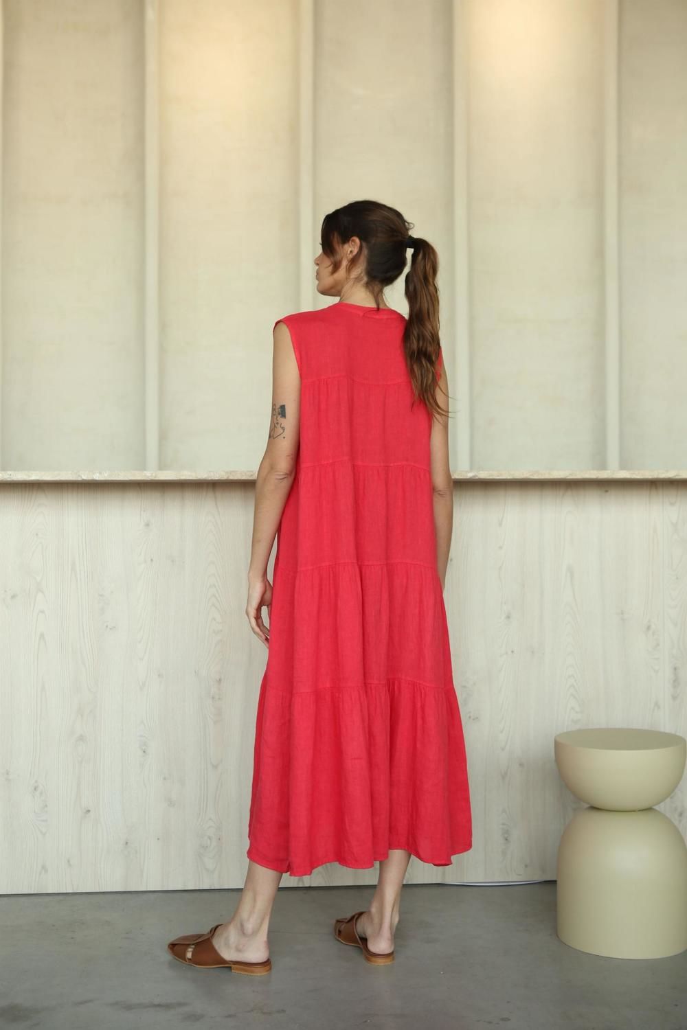 Vestido Clavel Long rojo m