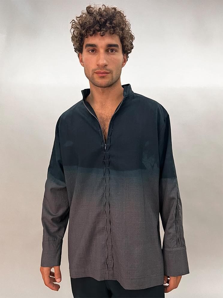 Camisa Alquimia petroleo m/l
