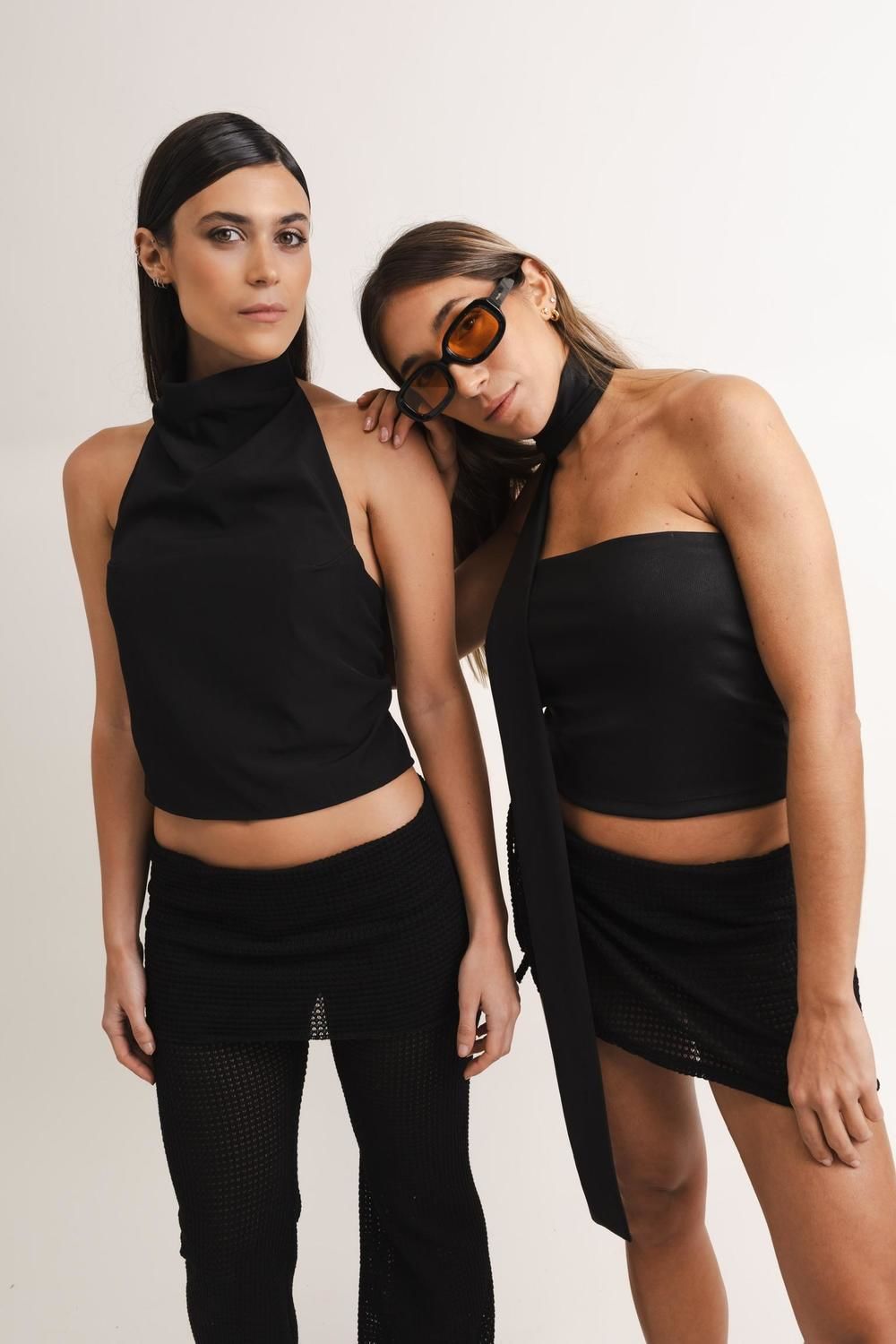 Top Choker negro m