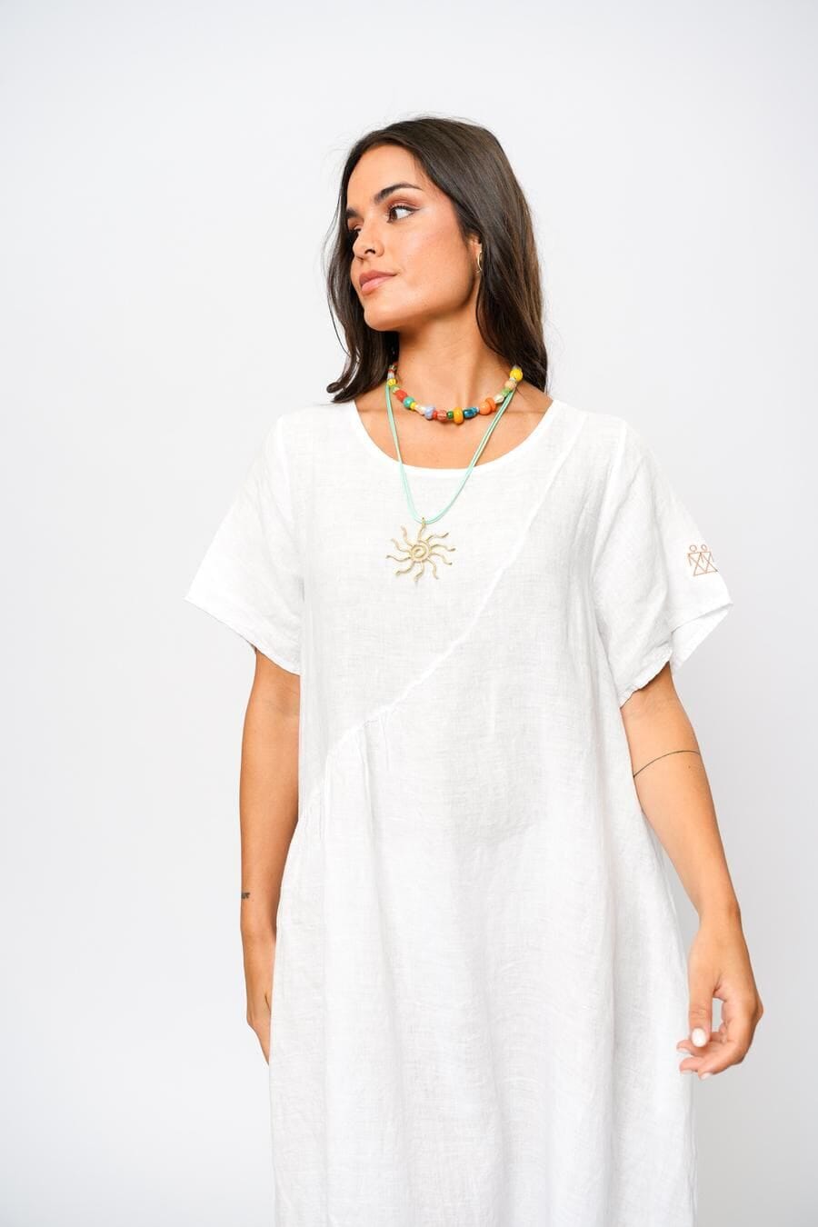 Vestido Andalucia blanco talle unico