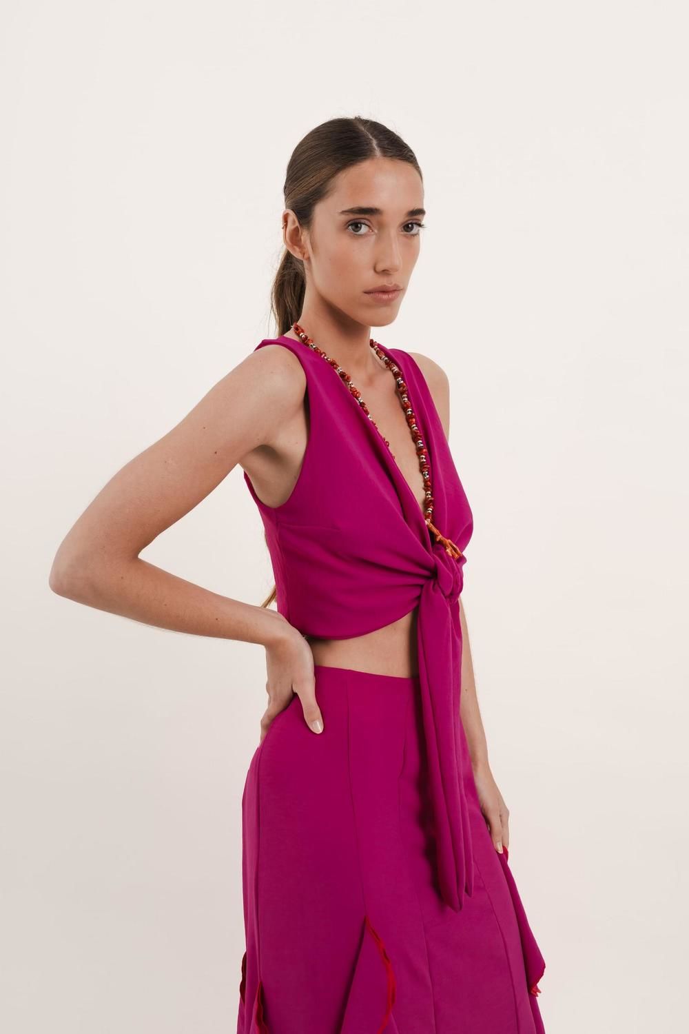 Top Perla fucsia s/m