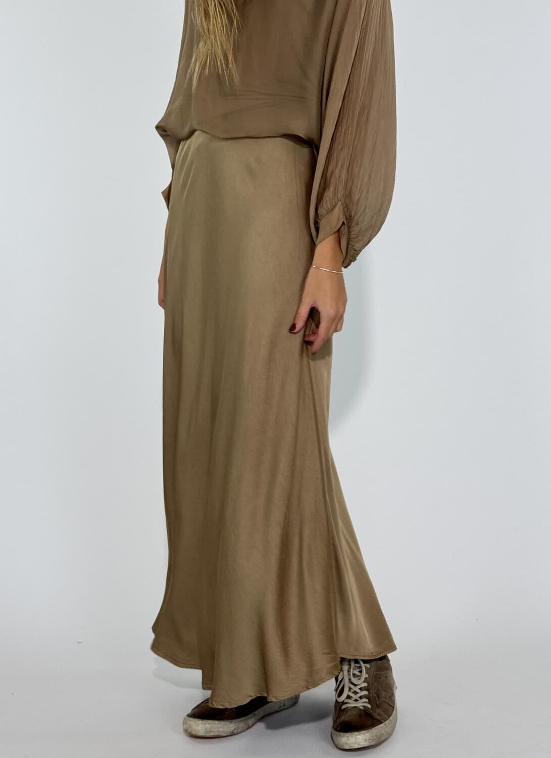 POLLERA IMPALA camel talle unico