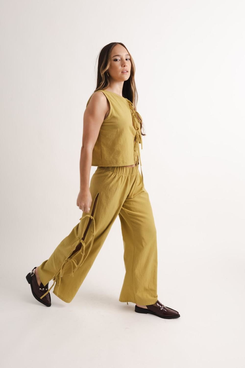 Pantalon Knot verde m