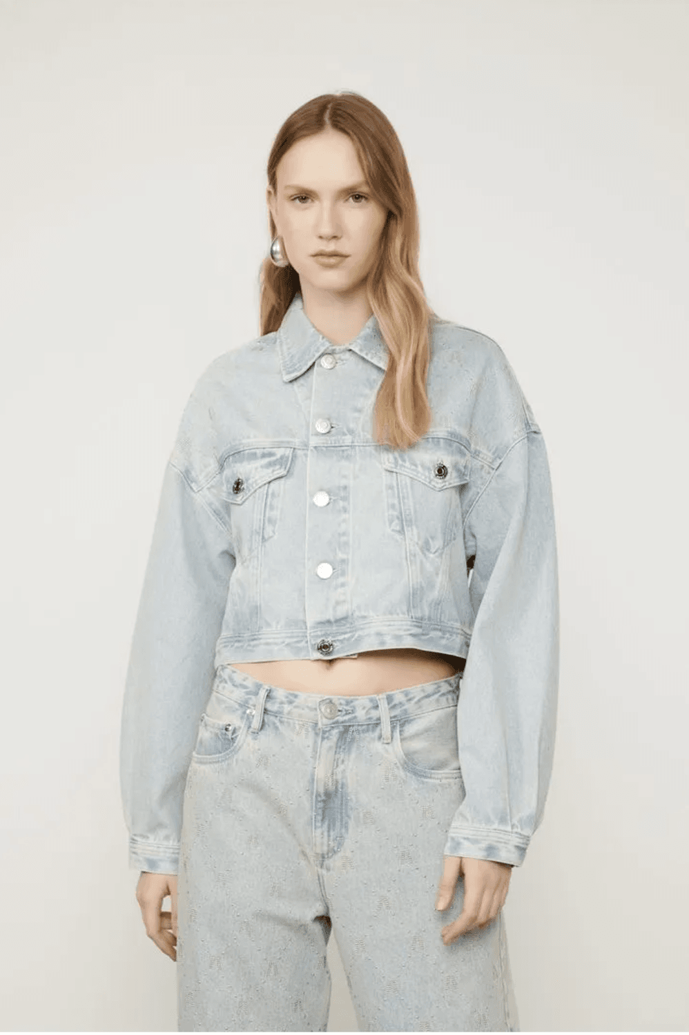 Campera Cropped A celeste m