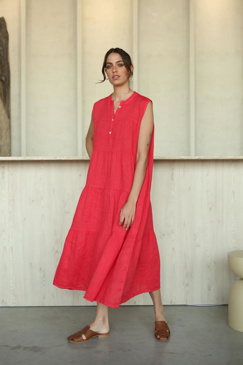 Vestido Clavel Long rojo m