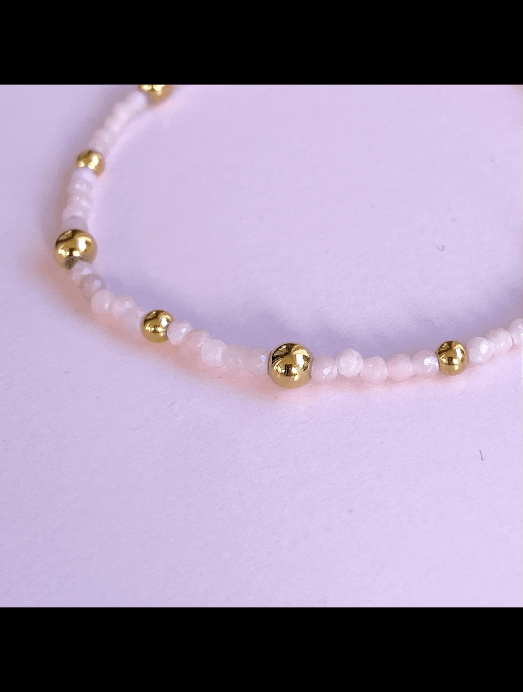 Pulsera FELICIA en acero y piedras naturales rosado n/a