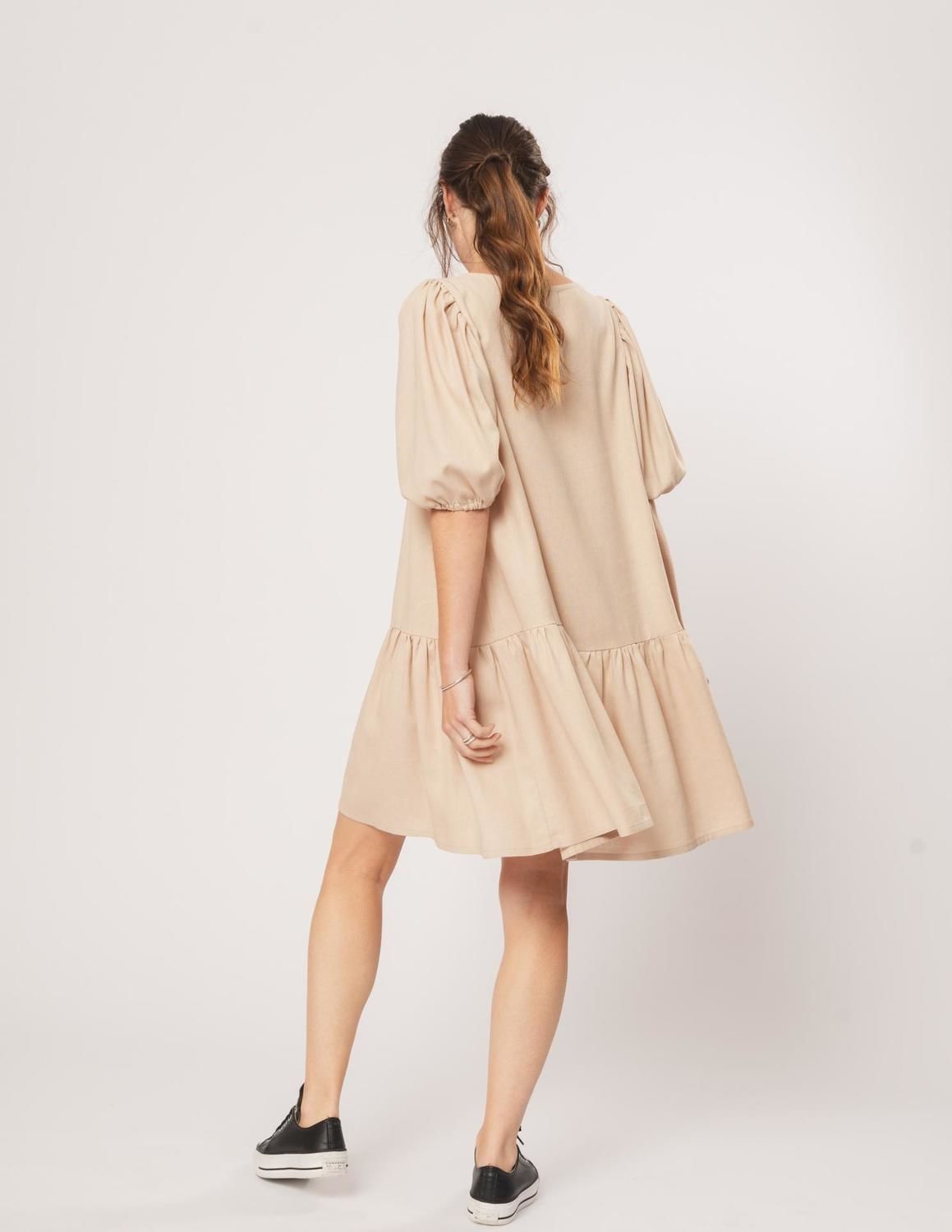 Vestido Rubí beige m/l