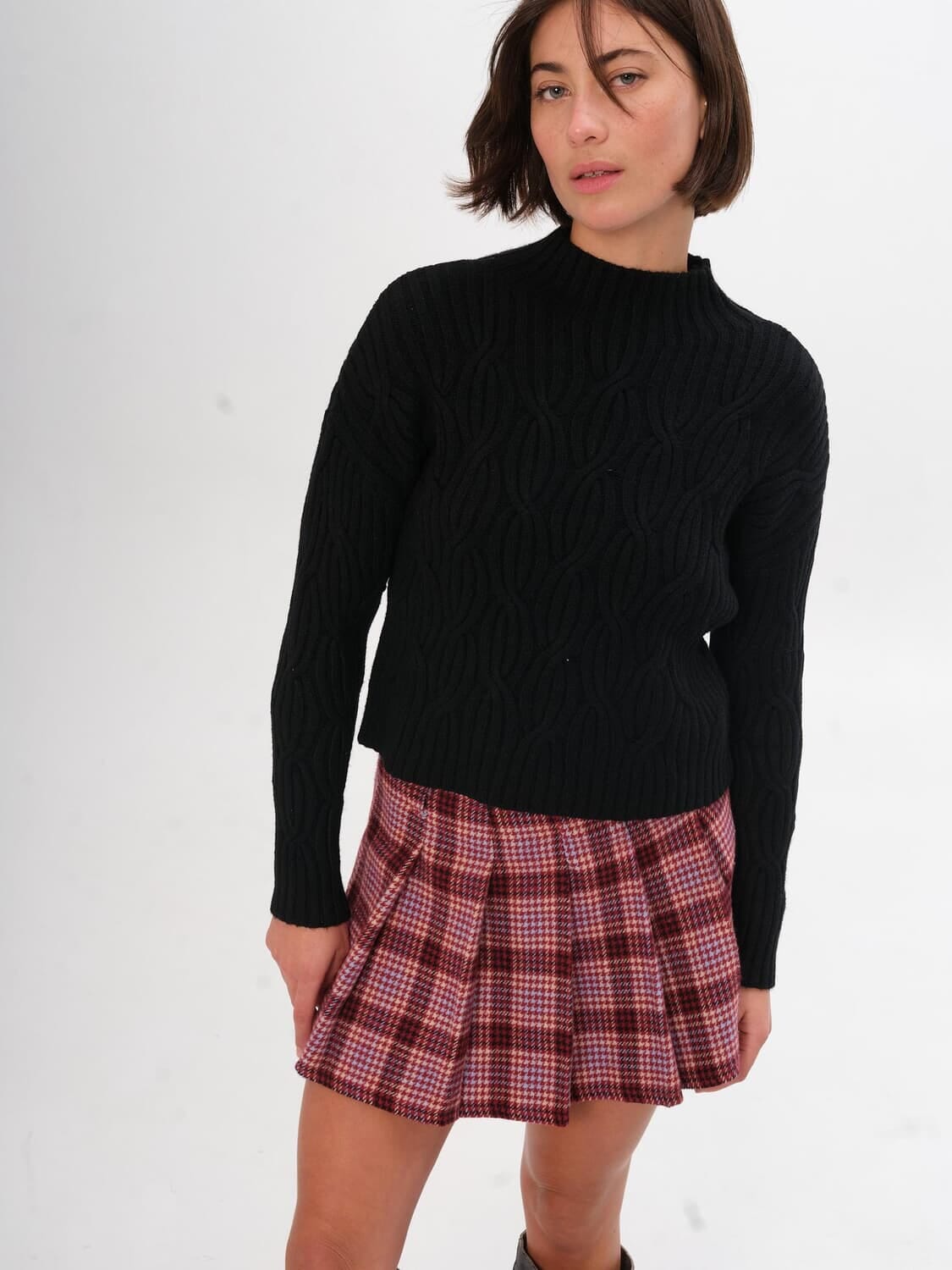 Falda Coraline bordo m