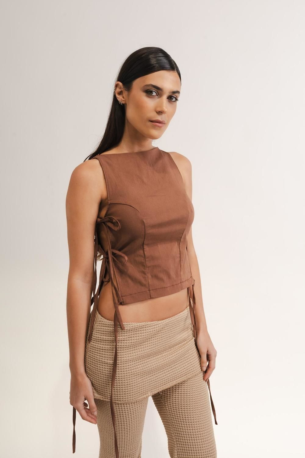 Blusa Área marron m