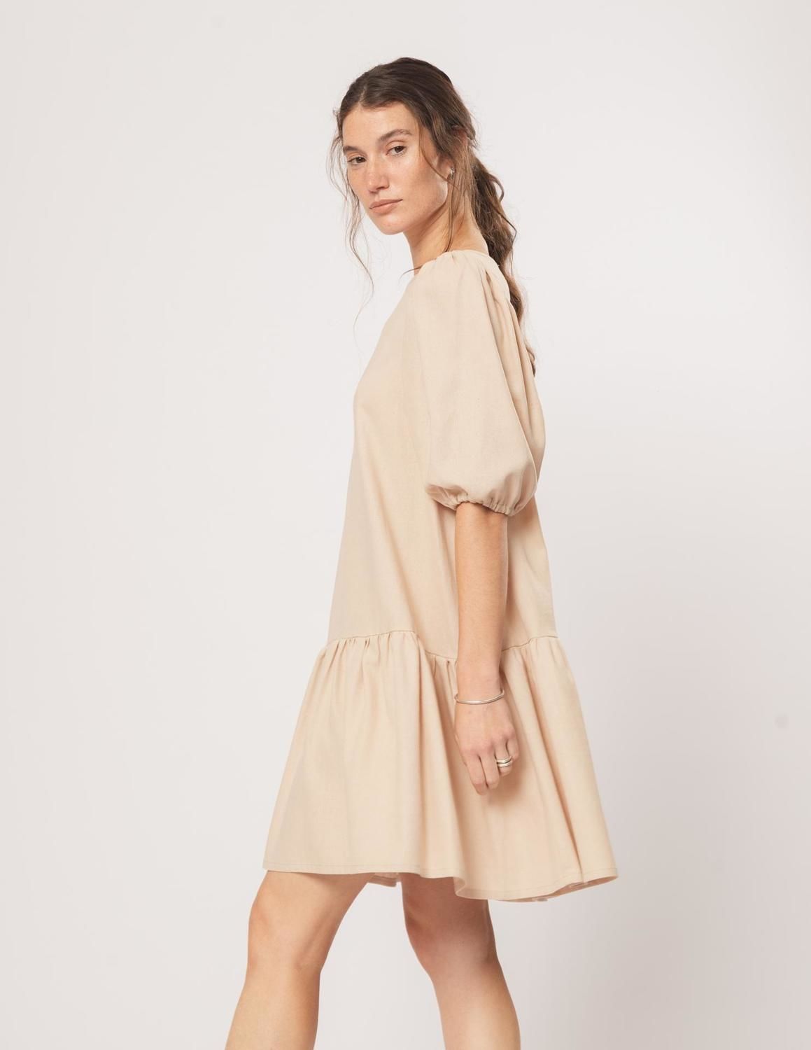 Vestido Rubí beige m/l