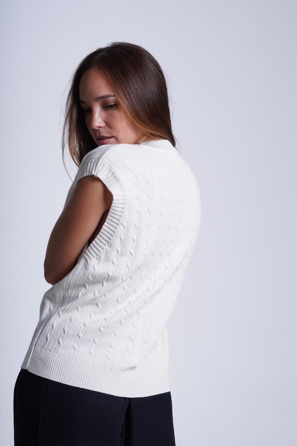 Chaleco Oxford crudo talle unico