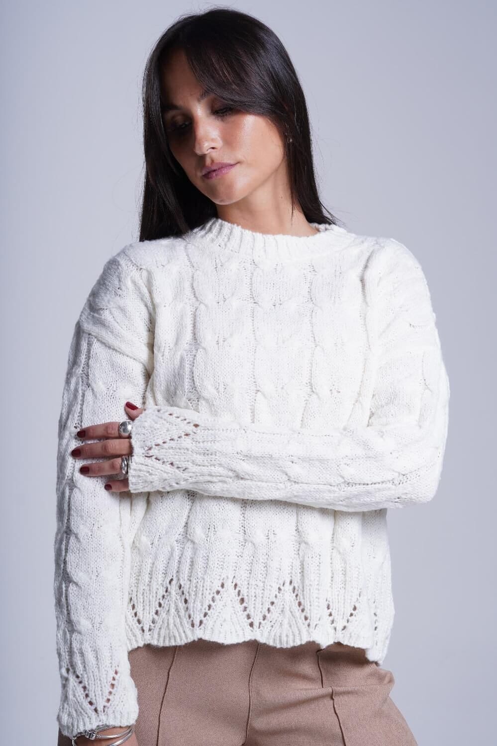 Sweater Brisa crudo talle unico