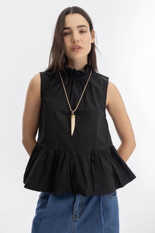 Top Daisy en Algodon  - Negro negro xs