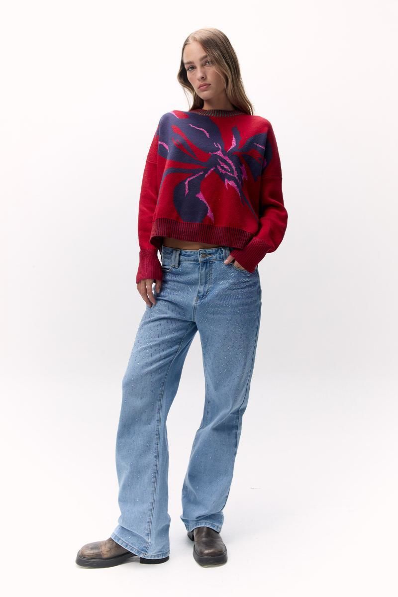 Sweater Midnight Orchid rojo s