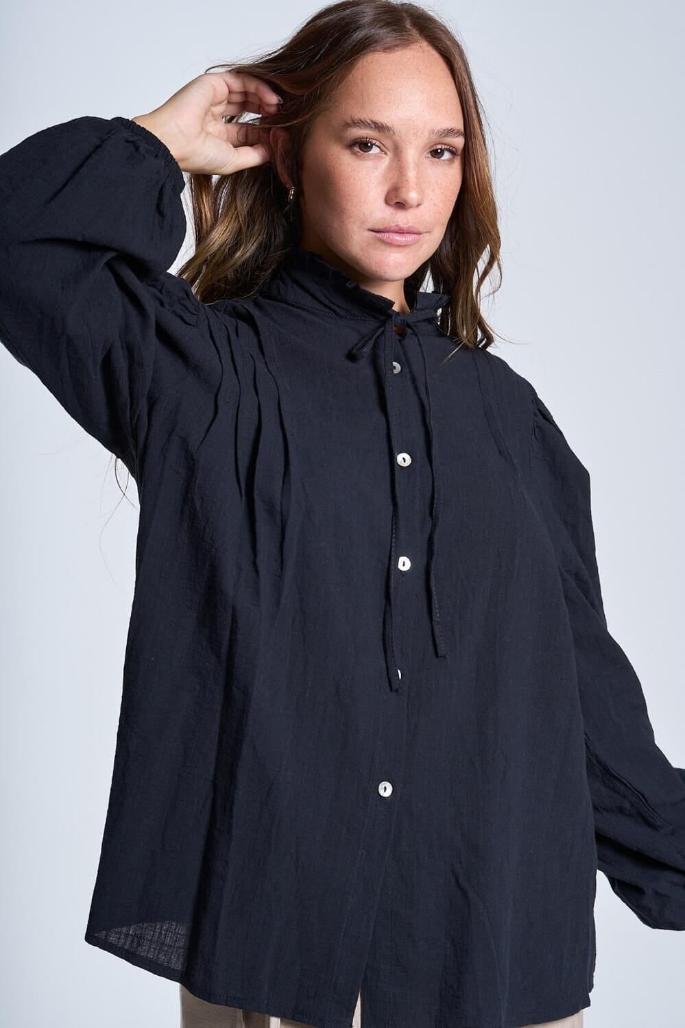 Camisa Tanna negro talle unico