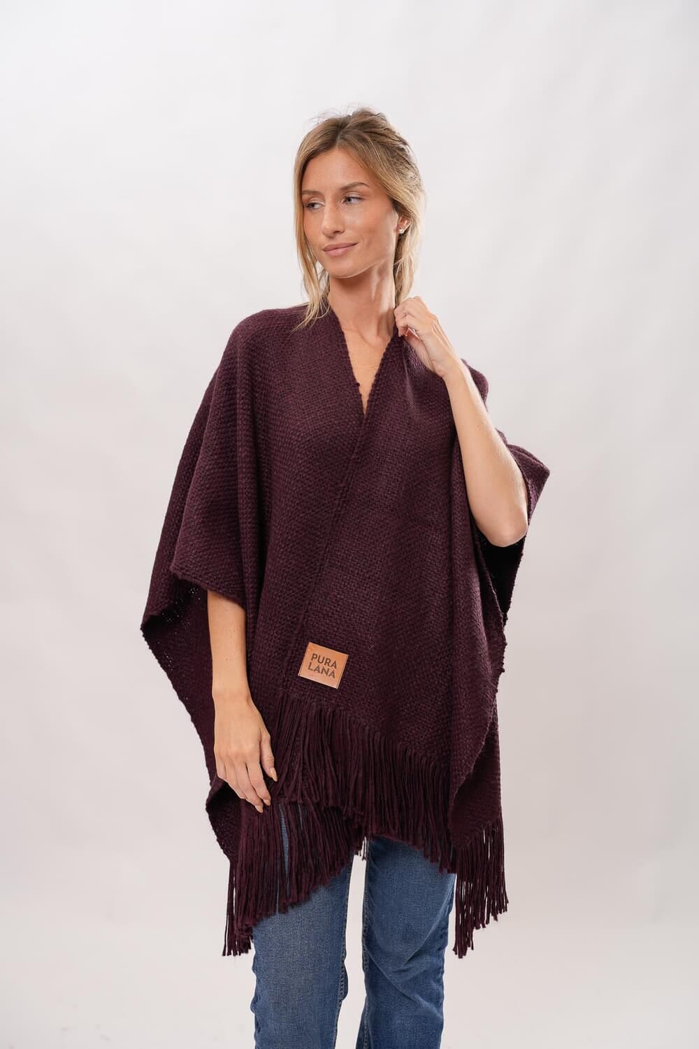Ruana Trendy bordo talle unico