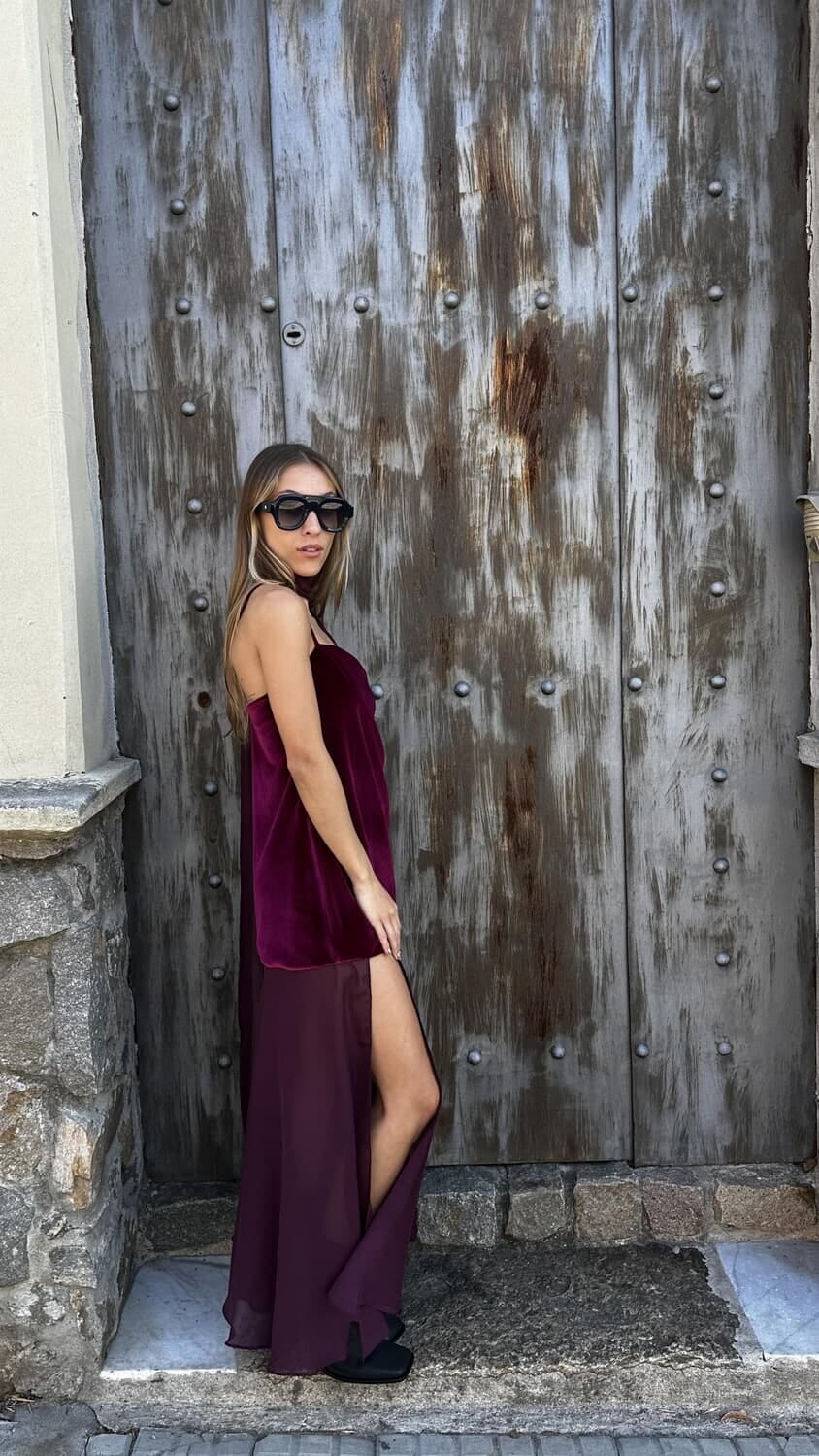 Vestido Martini bordo xs