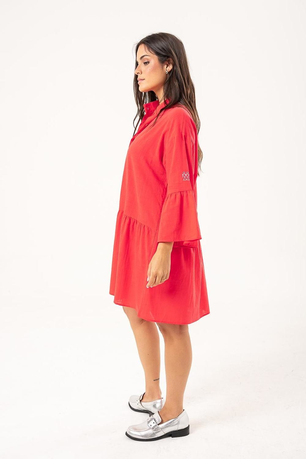 Vestido Tulum rojo talle unico