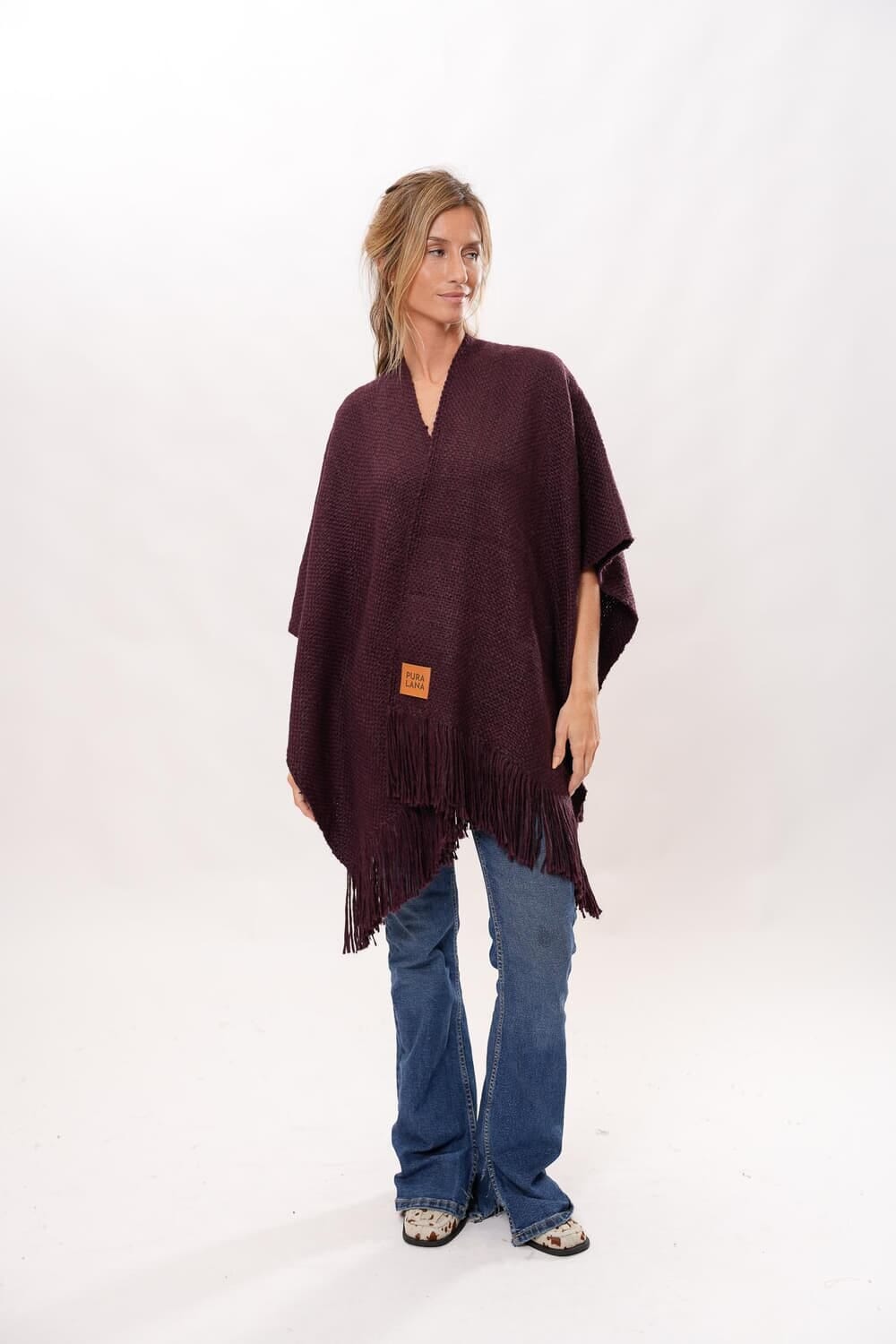 Ruana Trendy bordo talle unico