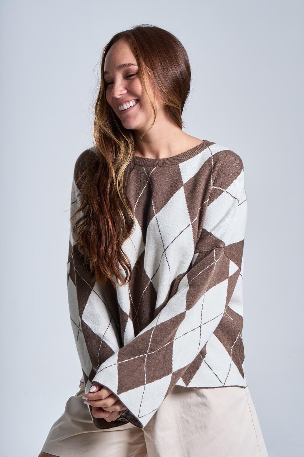 Sweater Rombos marron talle unico