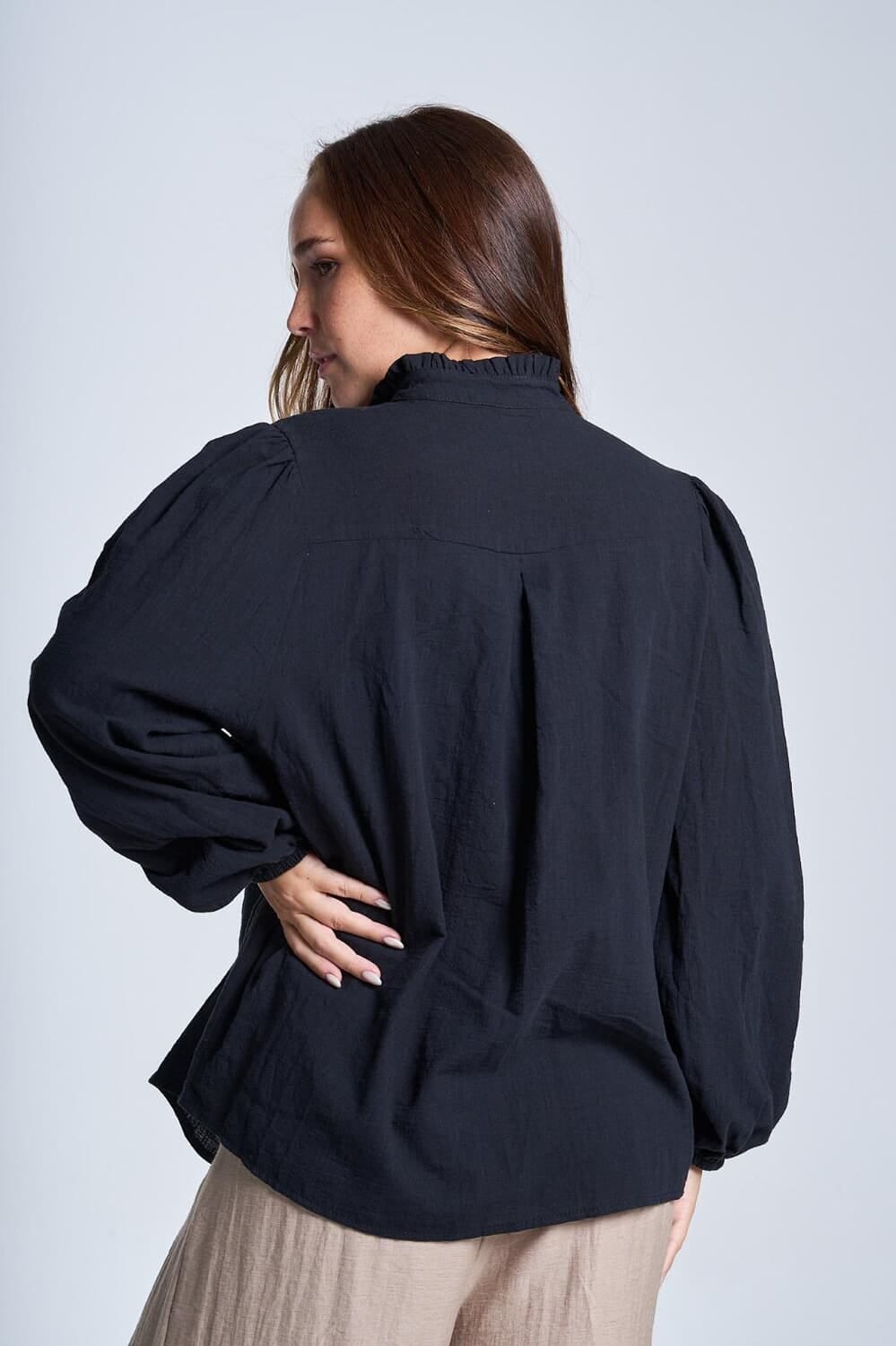 Camisa Tanna negro talle unico