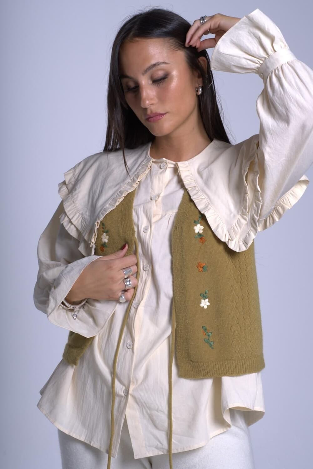 Chaleco Sally pistacho talle unico