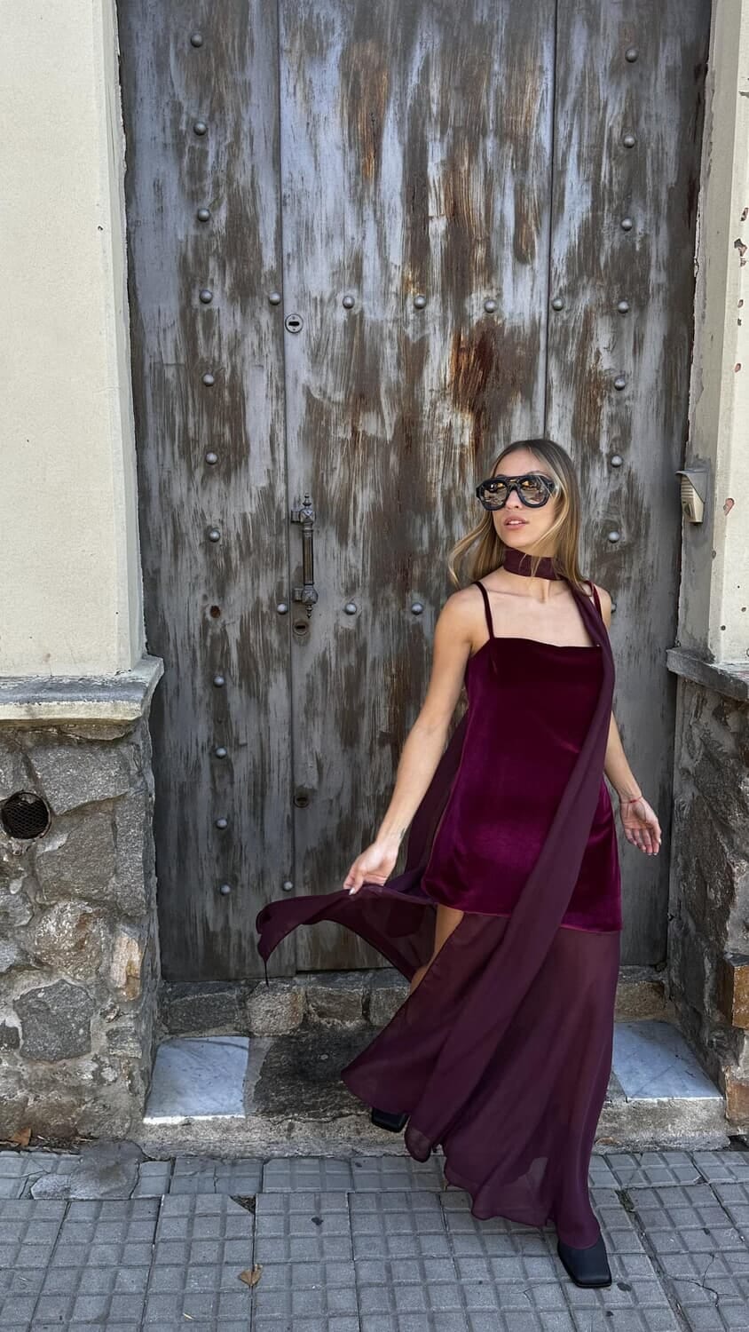 Vestido Martini bordo xs