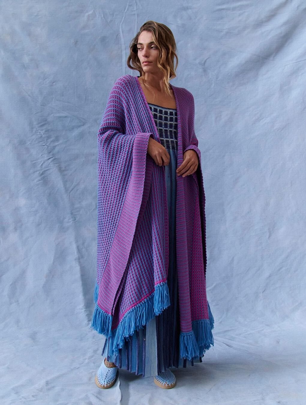 Ruana 21 fucsia talle unico