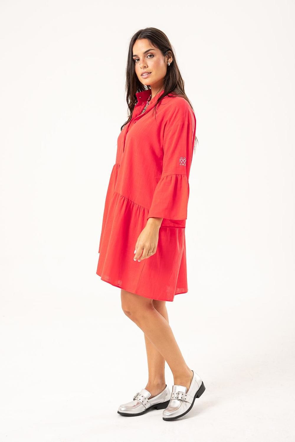 Vestido Tulum rojo talle unico