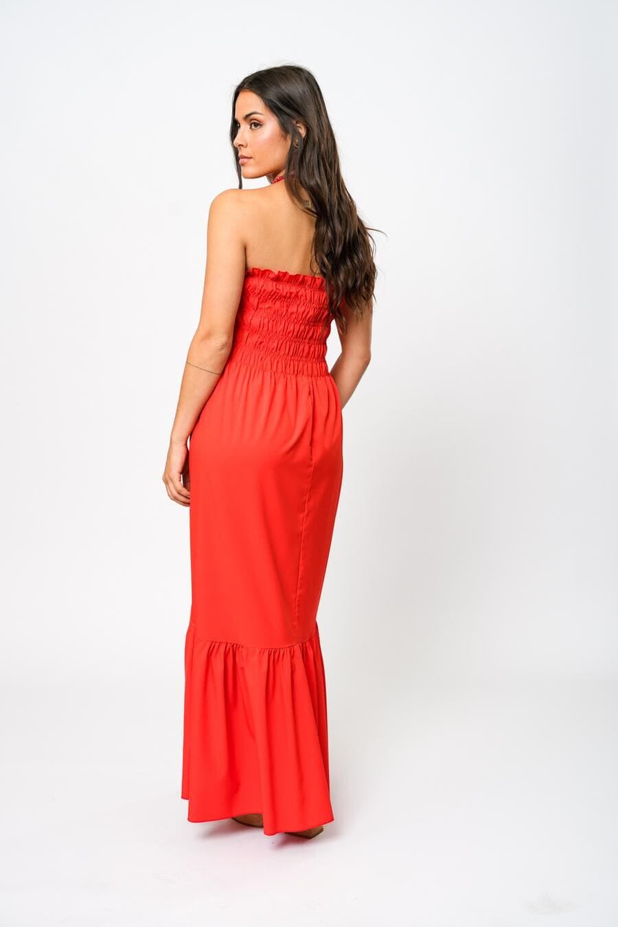 Vestido Straples rojo m